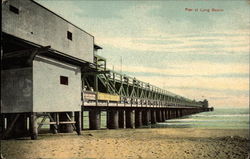 Pier Long Beach, CA Postcard Postcard