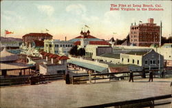 The Pike. Hotel Virginia in the Distance Long Beach, CA Postcard Postcard