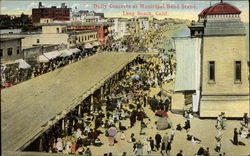 Daily Concerts at Municipal Band Stand Postcard