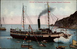 Arrival Of Steamer Postcard