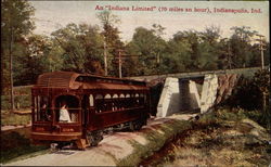 An "Indiana Limited" (70 miles an hour) Postcard