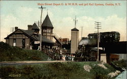 Main Street Depot Postcard