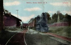 Train station Sodus Center, NY Postcard Postcard
