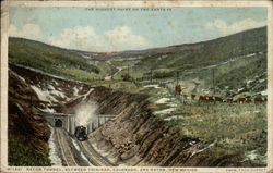 The highest point on the Santa Fe Trains, Railroad Postcard Postcard