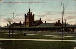 Union Passenger Station Cedar Rapids, IA Postcard Postcard