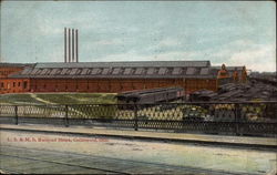 L.S. & M.S. Railroad Shops Postcard