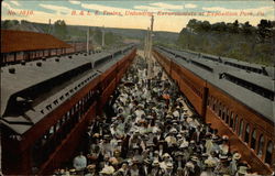 B&LE Trains, Exposition Park Pittsburgh, PA Postcard Postcard