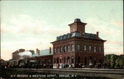 N. Y. Ontario & Western Depot Postcard