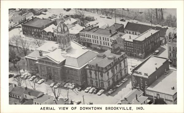 Aerial View of Downtown Brookville Indiana