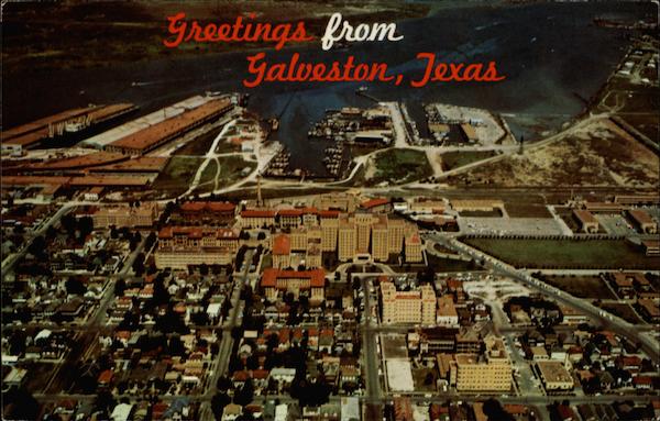 Aerial View of Galveston Texas