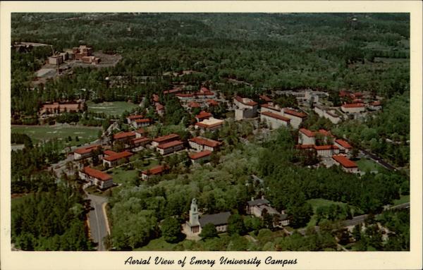 Aerial View Of Emory University Campus Atlanta Ga