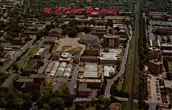 Aerial view of the campus at North Carolina State 