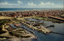 Galveston, the Playground of the Southwest, with the Yacht Club Texas Postcard Postcard