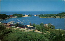 Aerial view of Macatawa Bay Postcard