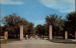 Entrance to Moorhead State Teachers College Minnesota Postcard Postcard