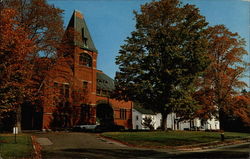 Town Hall and First Congregational Church Milton, MA Postcard Postcard