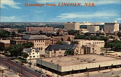 Greetings - View of University Lincoln, NE Postcard Postcard