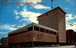 Macy's and The Kansas Power and Light Company Topeka, KS Postcard Postcard