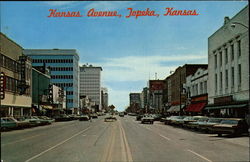 Kansas Avenue Topeka, KS Postcard Postcard