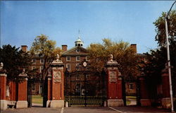 University Hall and Van Wickle Gates - Brown University Providence, RI Postcard Postcard