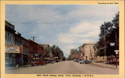 Maine Street looking North Irvine, KY Postcard Postcard