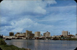 Skyline of the City with the navigable Hillsborough River in the foreground Postcard