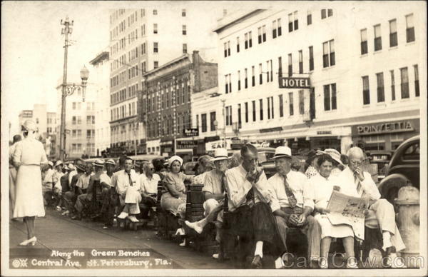 Along the Green Benches, Central Ave St. Petersburg Florida