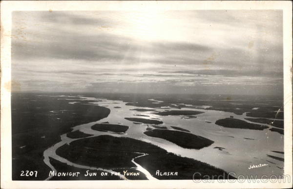 Midnight sun on the Yukon Scenic Alaska