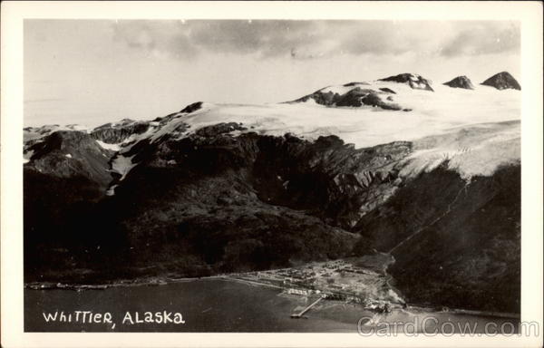 Aerial view Whittier Alaska