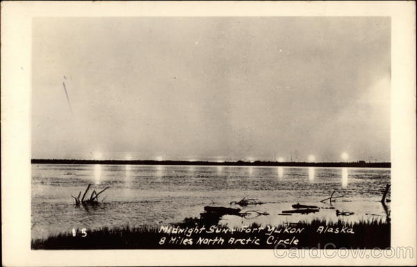 Midnight Sun Fort Yukon, Alaska 8 Miles North Artic Circle