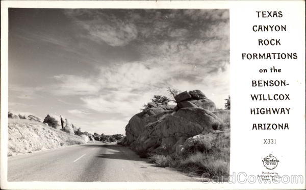 Texas Canyon Rock Formations on the Benson-Willcox Highway Arizona
