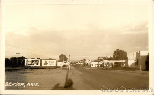 Looking down main street Benson Arizona