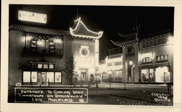 Entrance to Ginling Way - Chinatown on Broadway Los Angeles California