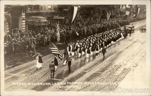 Nurses in American Legion Parade San Francisco California