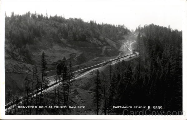 Conveyor belt at Trinity Dame site Lewiston California