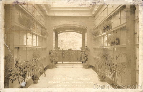 Inside Mauseleum The Catacombs San Francisco California