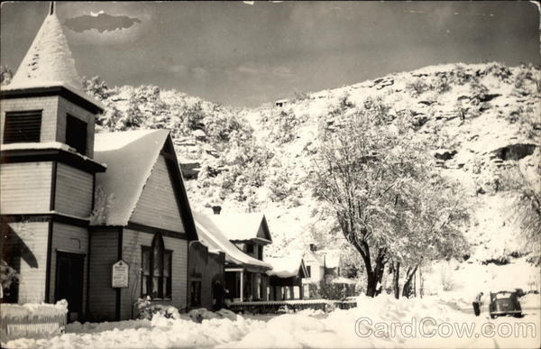 Snowy homes Dolores Colorado
