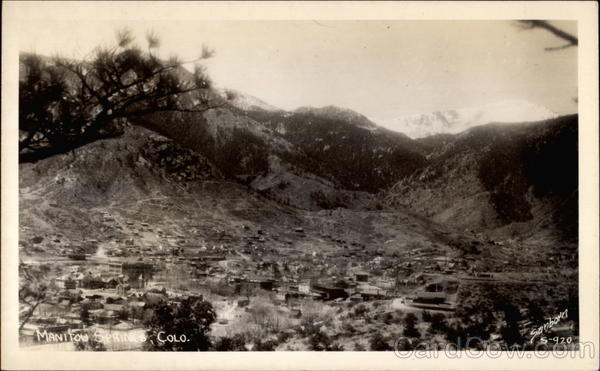 View over the Town Manitou Springs Colorado