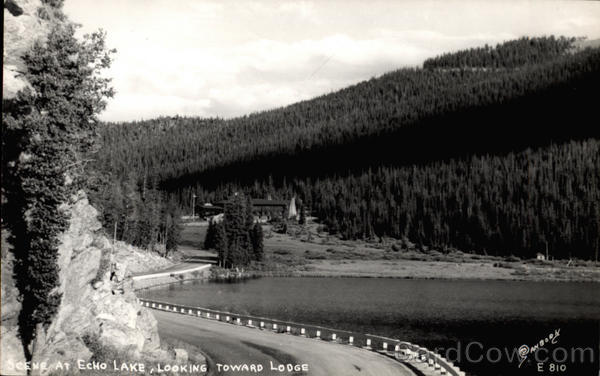 Scene at Echo Lake looking toward lodge California