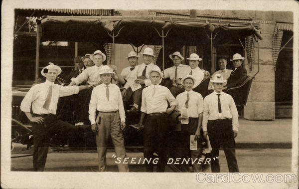 Men touring Denver Colorado