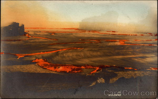 Volcano, Tinted Real Photo Hawaii
