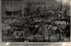 Ore Teams-Morning Scene Idaho Springs, CO Postcard Postcard