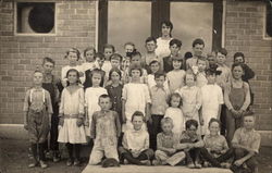 Schoolchildren and teacher School and Class Photos Postcard Postcard