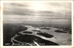 Midnight sun on the Yukon Scenic, AK Postcard Postcard