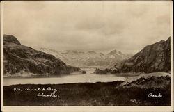 View of peaks across Amalik Bay Kodiak Island, AK Postcard Postcard