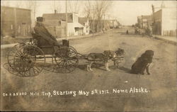 On a 25,000 mile trip, starting May 5th, 1912 Nome, AK Postcard Postcard