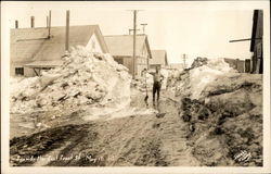 Snowdrift on East Front St Nome, AK Postcard Postcard