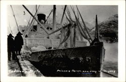 S.S. Princess Norah arriving in winter Postcard