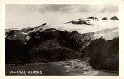 Aerial view Whittier, AK Postcard Postcard
