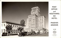 Post Office and Westward-Ho Hotel Postcard